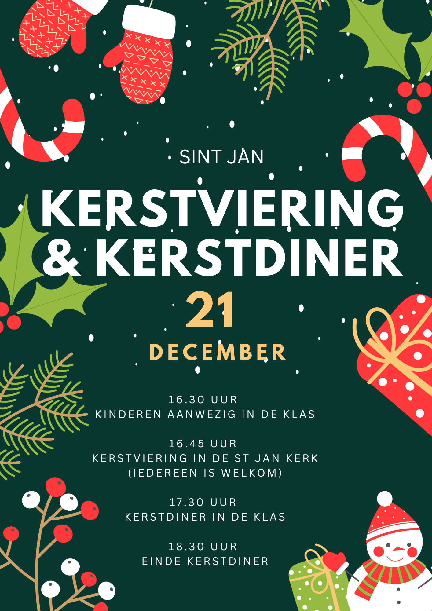Kerstviering & kerstdiner
