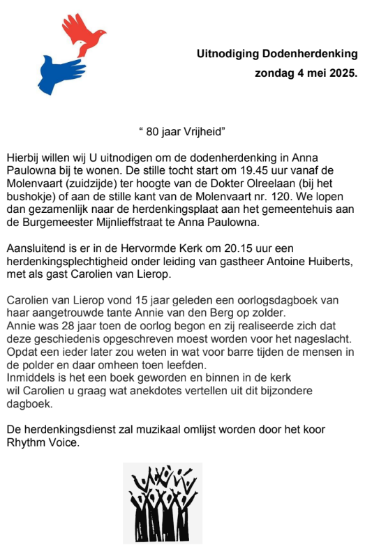 Uitnodiging dodenherdenking