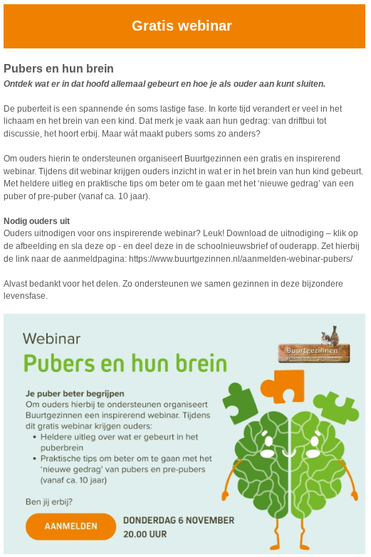 Webinar: Pubers en hun brein